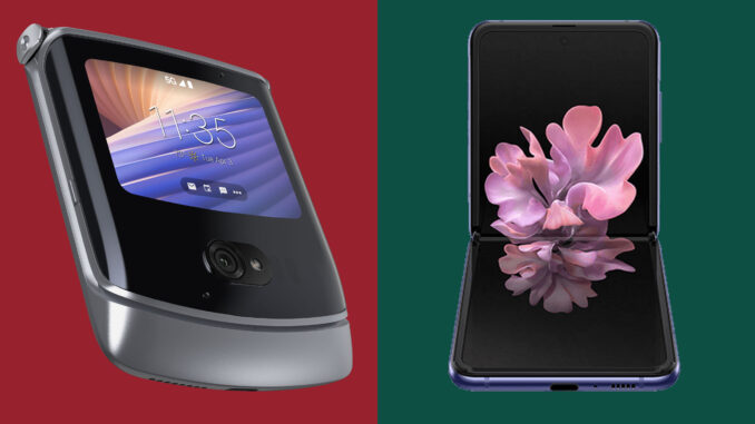 Motorola Razr 5G and Samsung Galaxy Z Fold 3